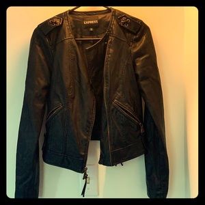 Black pho leather jacket
